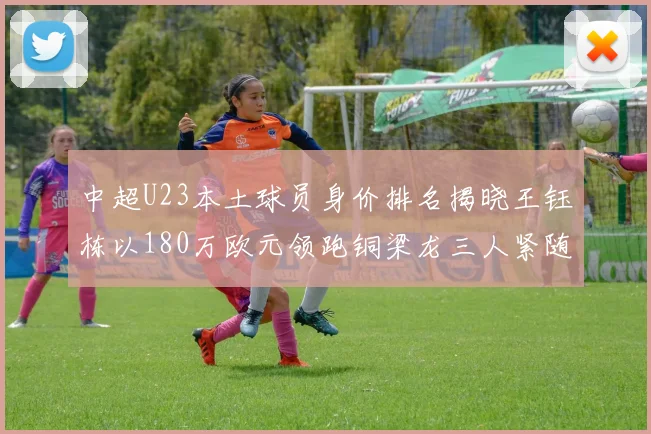 中超U23本土球员身价排名揭晓王钰栋以180万欧元领跑铜梁龙三人紧随其后